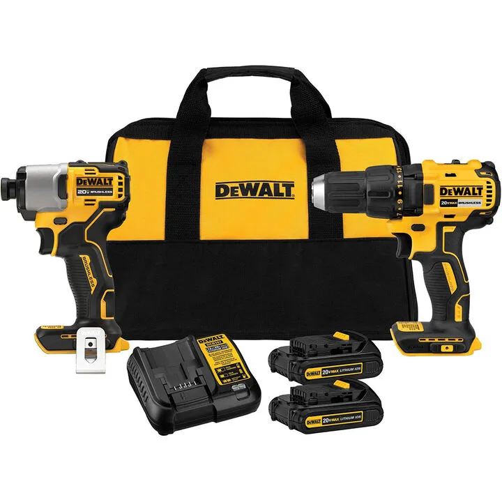 DEWALT 20V MAX Compact Cordless Drill/Driver and Impact Driver Combo Kit