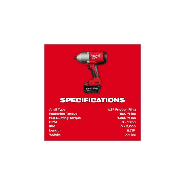Milwaukee M18 Rotary Hammer & Impact Wrench Combo Kit with Friction Ring 6