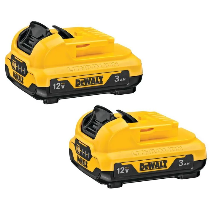 DEWALT 12V MAX 3Ah Battery (2-Pack) and 3/8 Inch Drill Driver Professional Bundle 2