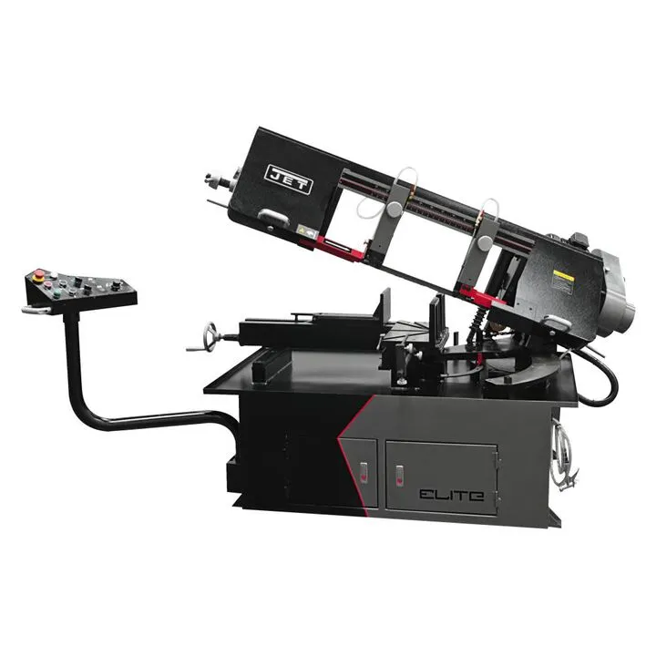 JET 10 x 18 Semi-Auto Dual Mitering Horizontal Bandsaw with Hydraulic Vise