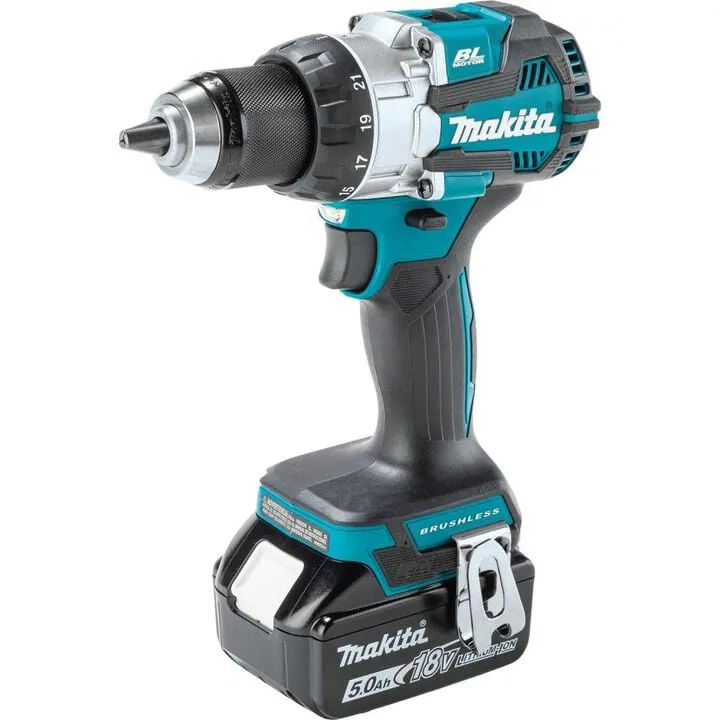 Makita 18V LXT Lithium-Ion Brushless Cordless 1/2" Driver-Drill Kit (5.0Ah) 1