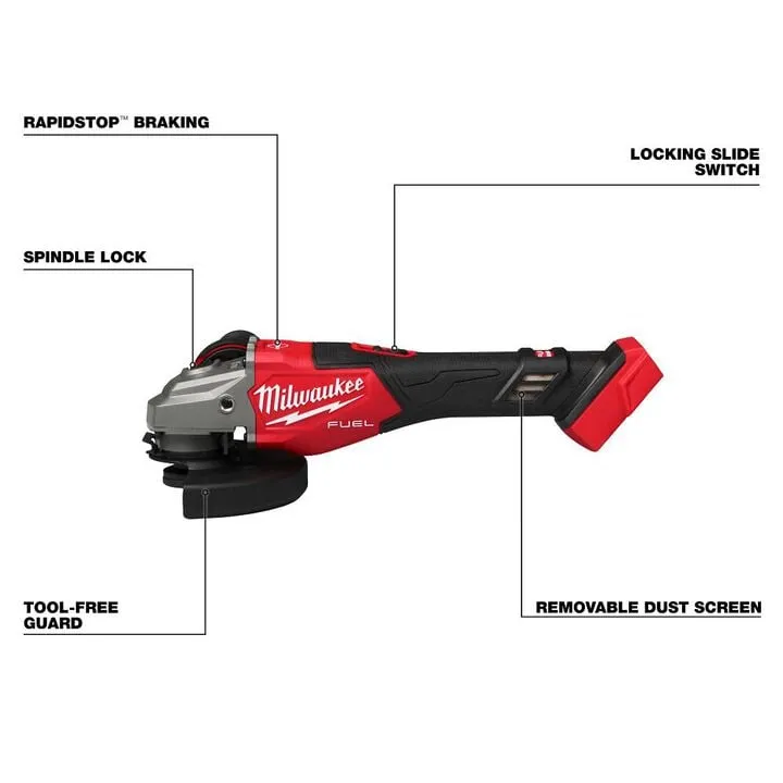 Milwaukee M18 FUEL 4-1/2 Inch - 6 Inch Braking Grinder (Bare Tool) 1