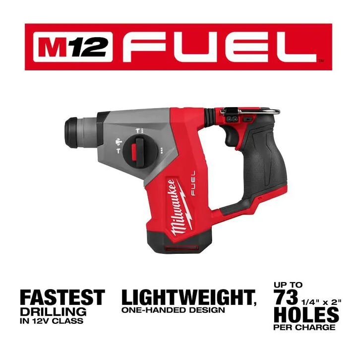 Milwaukee M12 FUEL 5/8 Inch SDS Plus Rotary Hammer (Bare Tool) 1