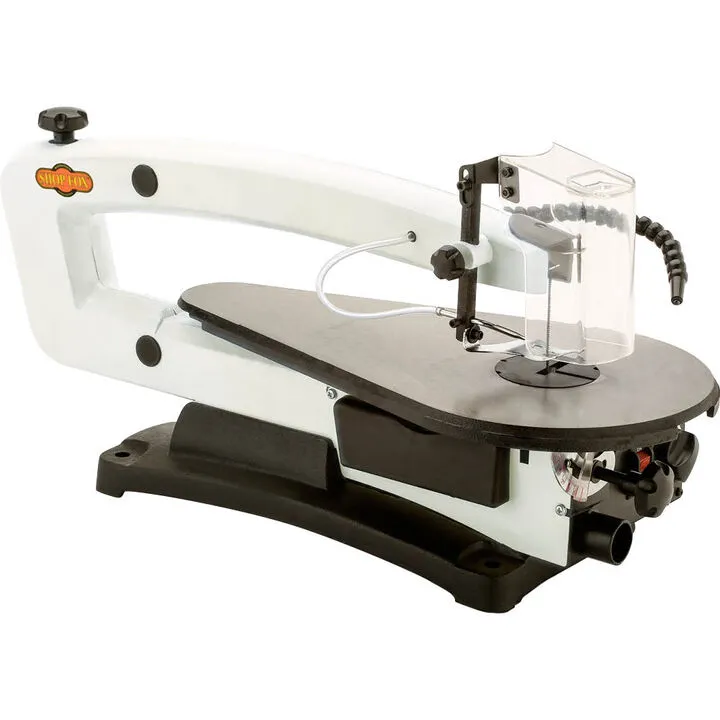Shop Fox 18in Variable Speed Scroll Saw with LED Work Light & Rotary Tool Kit