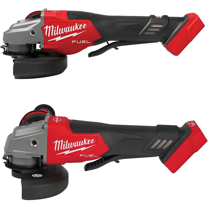 Milwaukee M18 4-1/2 Inch and 4-1/2 Inch Braking Grinder Professional Bundle