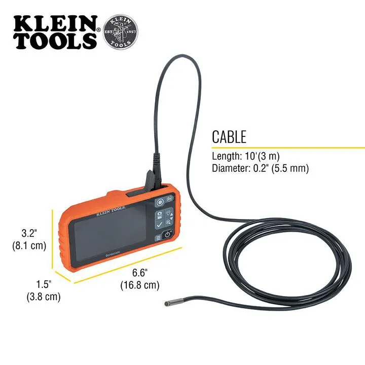 Klein Tools Utility Borescope: Professional Inspection Camera for Precision Diagnostics 1