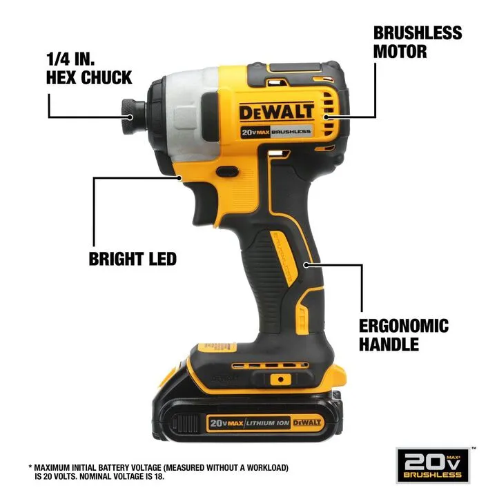 DEWALT 20V MAX 5-Tool Cordless Combo Kit - Professional Performance Set 1