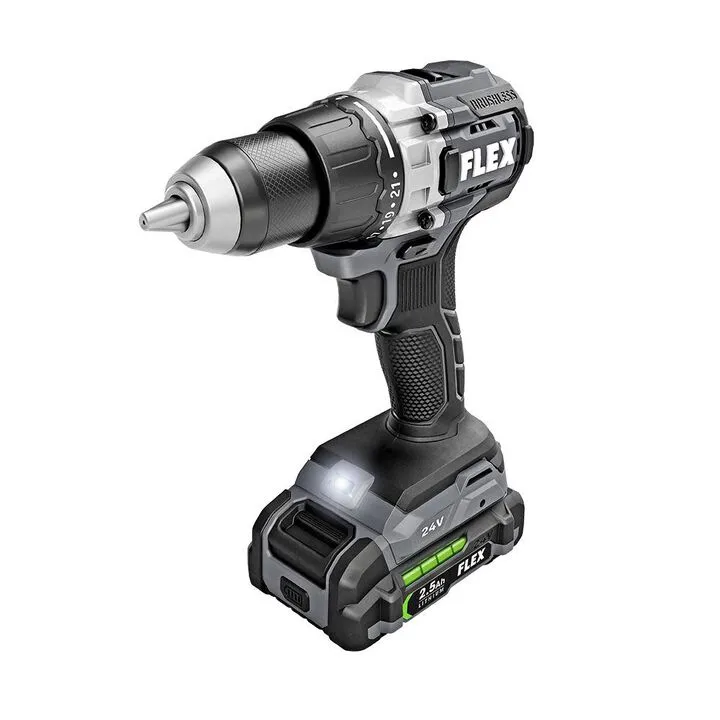 FLEX 24V Brushless 1/2-In. 2-Speed Drill Driver Kit - High-Performance Professional Tooling 1