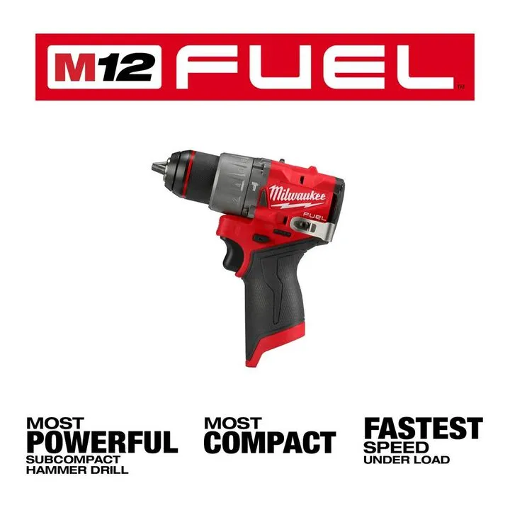 Milwaukee M12 FUEL 1/2-inch Hammer Drill/Driver (Bare Tool) 1