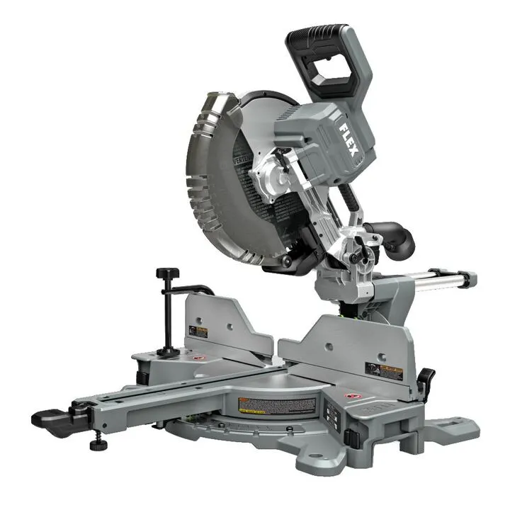 FLEX 24V Cordless 12-Inch Dual Bevel Sliding Miter Saw (Bare Tool) & Power Adapter Bundle 1