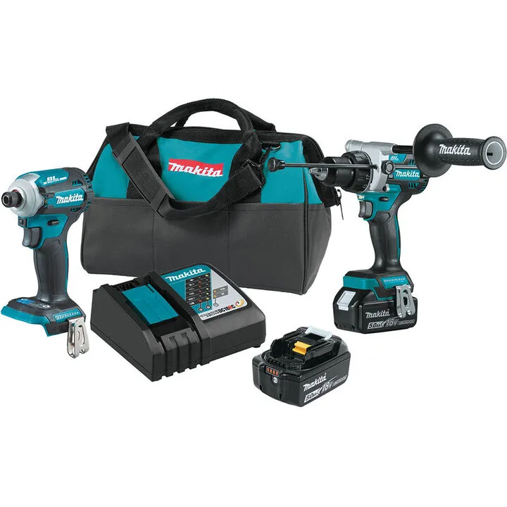 Makita 18V LXT Lithium-Ion Brushless Cordless 2-Piece Combo Kit (5.0Ah)