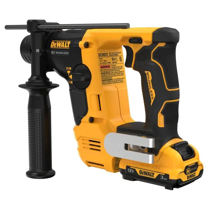 DEWALT XTREME 12V MAX Brushless 9/16in SDS PLUS Rotary Hammer Kit - Compact Performance 4
