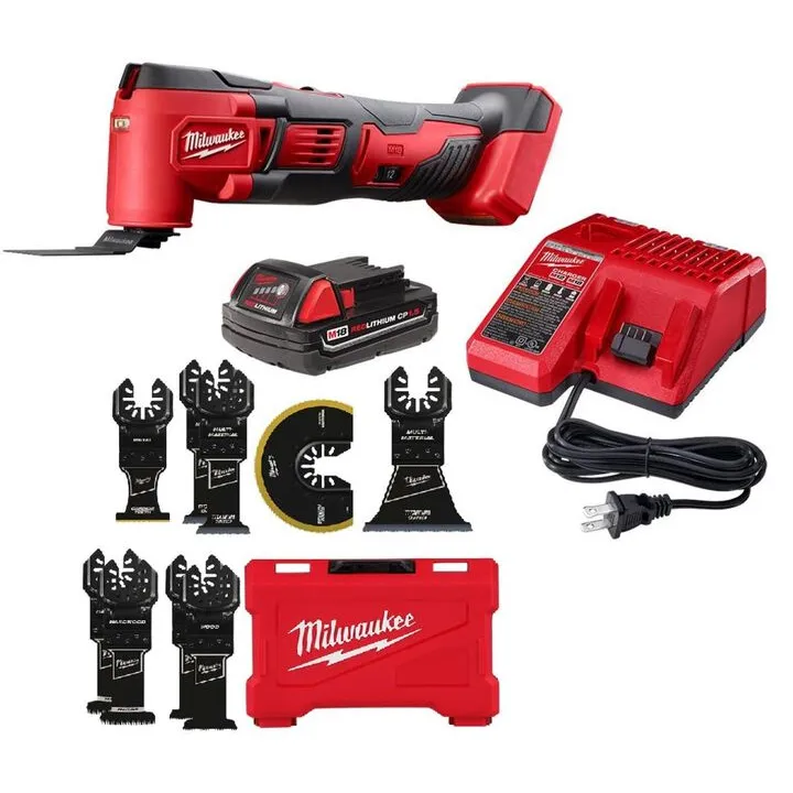 Milwaukee M18 Cordless Multi-Tool Kit with 9-Piece OPEN-LOK Blade Bundle