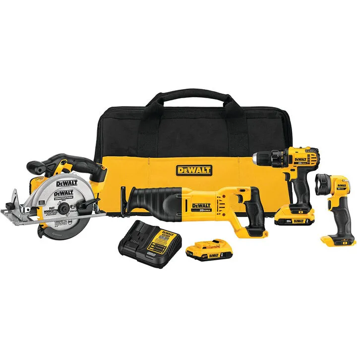 DEWALT 20V MAX 4-Tool Cordless Combo Kit - Professional Performance Series
