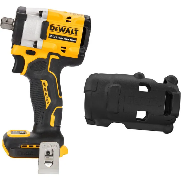 DEWALT ATOMIC 20V MAX 1/2" Cordless Impact Wrench with Detent Pin & Protective Boot (Bare Tool)