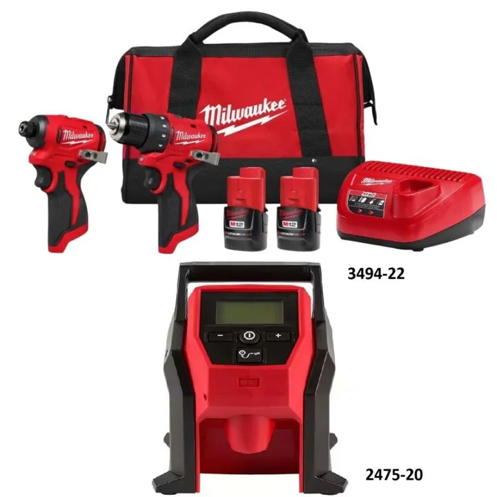 Milwaukee M12 Subcompact 2-Tool Combo Kit and Compact Inflator Bundle - Professional Performance Guide 1
