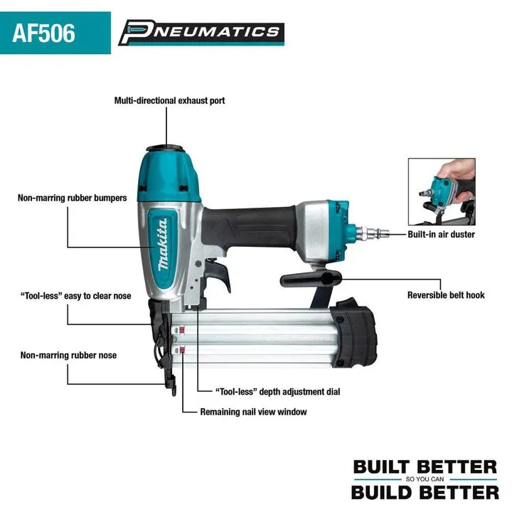 Makita 1 Gallon Compact Air Compressor & 18 Gauge Brad Nailer Combo Kit - Professional Performance Guide 3
