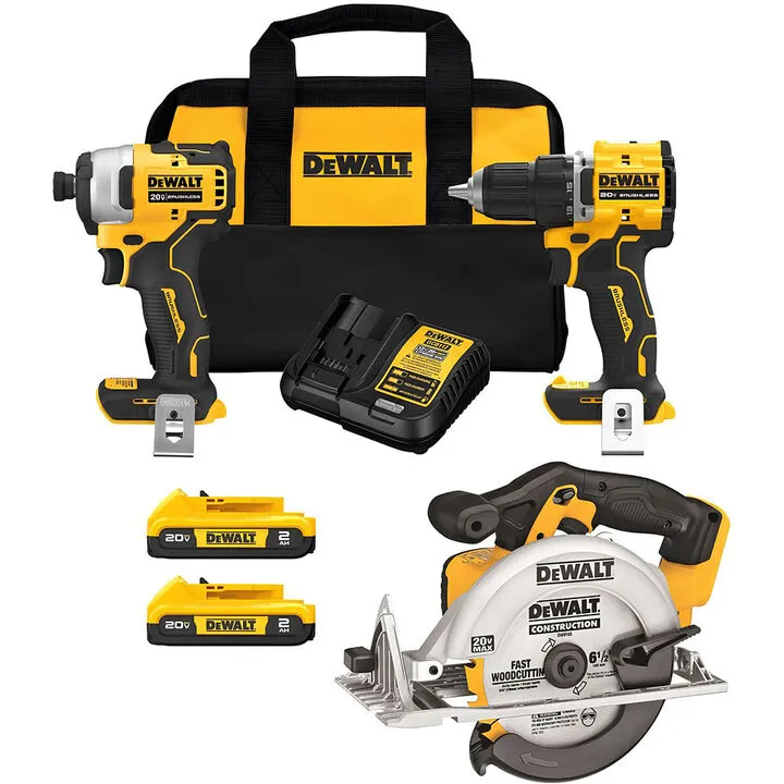 DEWALT 20V MAX 3-Piece Cordless Power Utility Set with Battery System