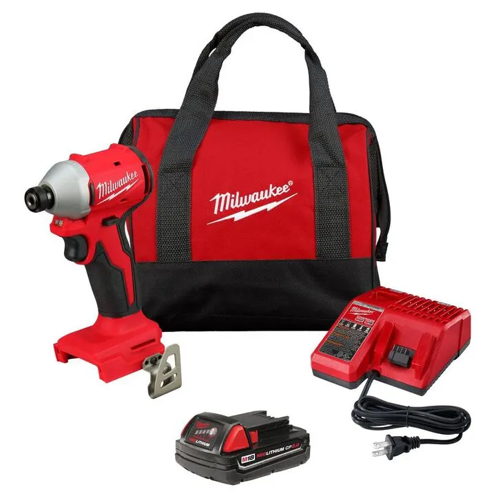 Milwaukee M18 Compact 1/4 Inch Hex Impact Driver Kit - Professional Grade Performance