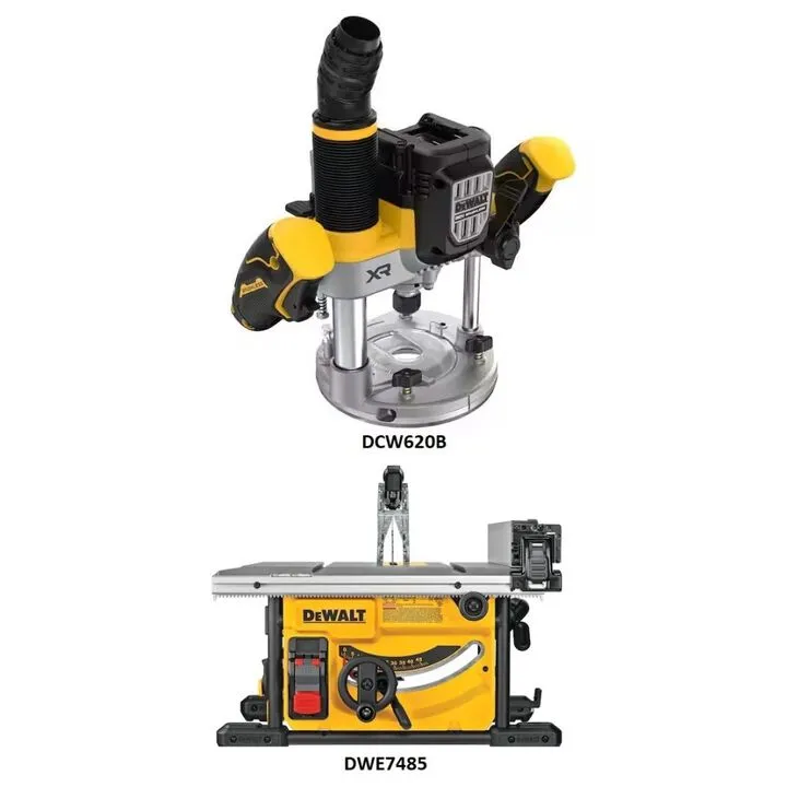 DEWALT Jobsite Table Saw & 20V MAX Cordless Plunge Router Professional Bundle 1