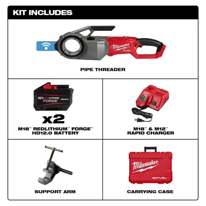 Milwaukee M18 FUEL Pipe Threader Kit - Professional Performance Edition by IRONPWR 1
