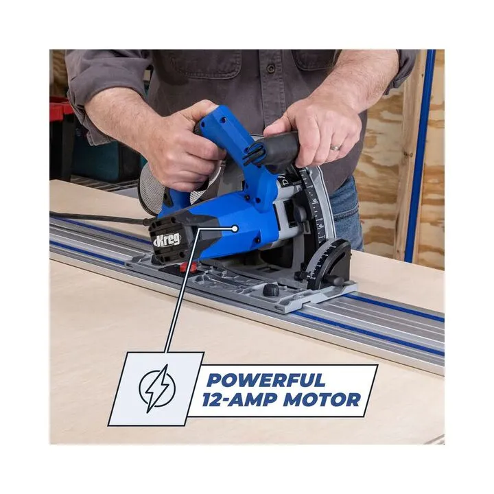 Kreg 120V 48T Adaptive Cutting System Plunge-Cut Track Saw & 62 Inch Guide Track Bundle 10