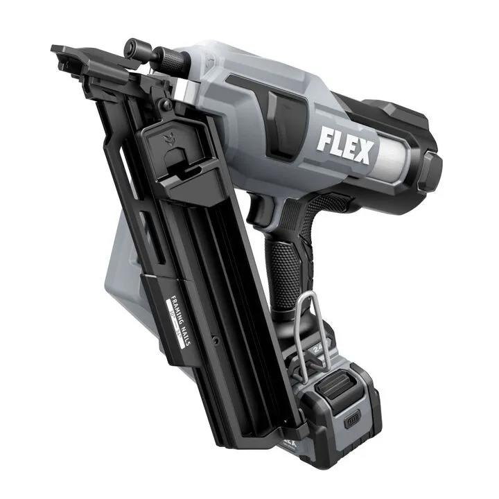 FLEX 24V Brushless 30 Degree Framing Nailer Kit 2