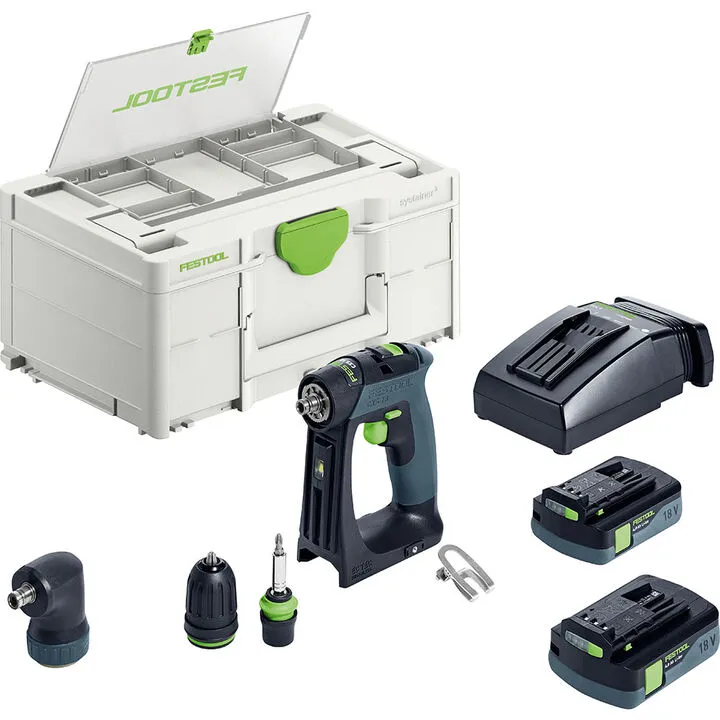 Festool 18V Cordless Drill CXS HPC4,0 I-Set - Compact Precision Power