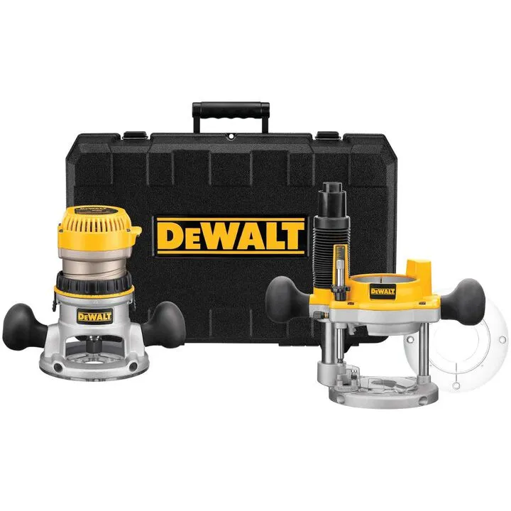 DEWALT 1.75-HP Combo Fixed/Plunge Corded Router - Professional Precision Kit