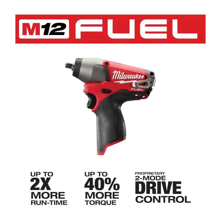 Milwaukee M12 FUEL 3/8 In. Impact Wrench (Bare Tool) - Professional Compact Power 1