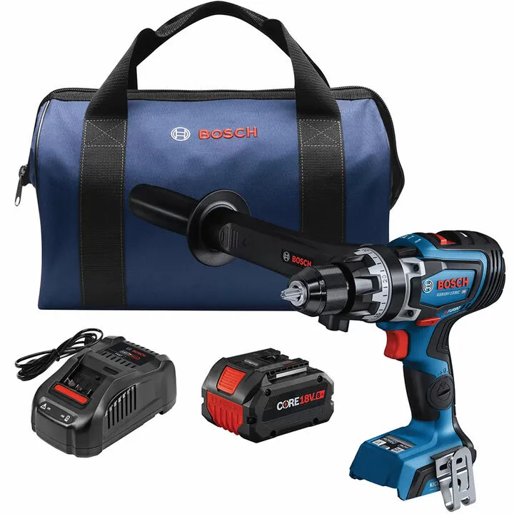 Bosch 18V 1/2 in. Hammer Drill Driver Kit with CORE18V 8Ah PROFACTOR Battery (Factory Reconditioned)