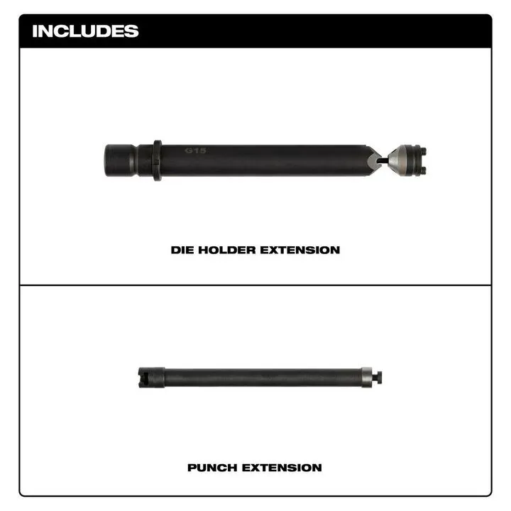 Milwaukee M12 FUEL 16 Gauge Nibbler Kit with Die, Die Holder Extension, and Punch Bundle 4