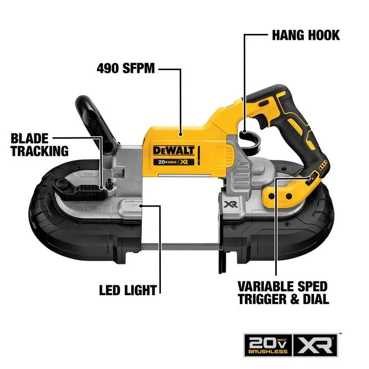 DEWALT 20V MAX Portable Band Saw (Bare Tool - DCS371B) 2