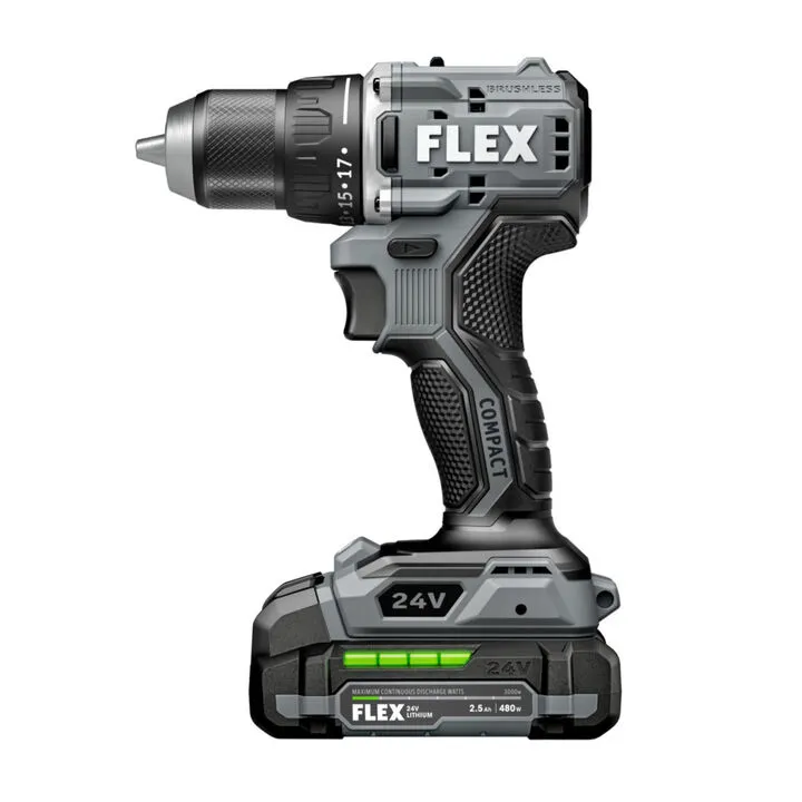 FLEX 24V Cordless 1/2 Inch 2-Speed Compact Drill Driver Kit 4