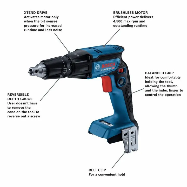 Bosch 18V Brushless Screwgun (Bare Tool) - Professional Precision Series 1