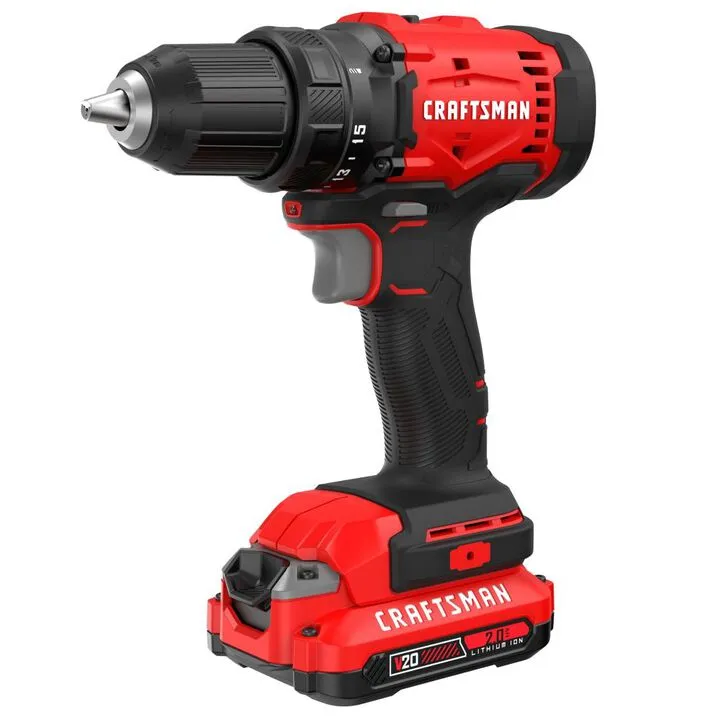 CRAFTSMAN 20V MAX 1/2 Inch Cordless Drill Driver Kit - High-Performance Power Tool