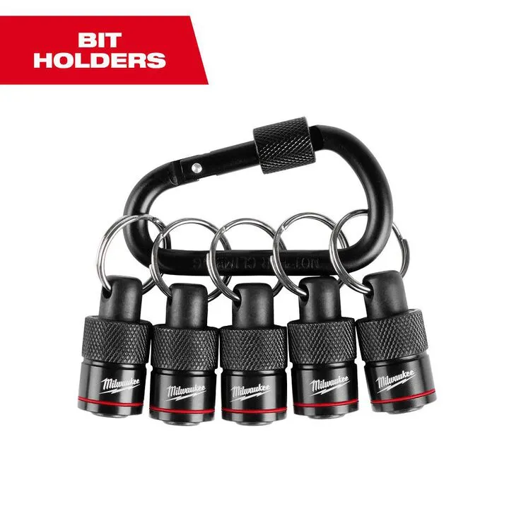 Milwaukee 4PC Solid Wire Stripper Set with Quick-Twist Connector Socket & 5PC Bit Holder 6