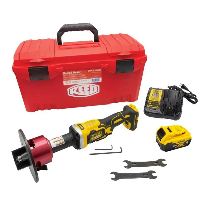 Reed Mfg Bevel Boss Cordless Pipe Beveler Complete Kit 1-Batt CPBDK (04659)