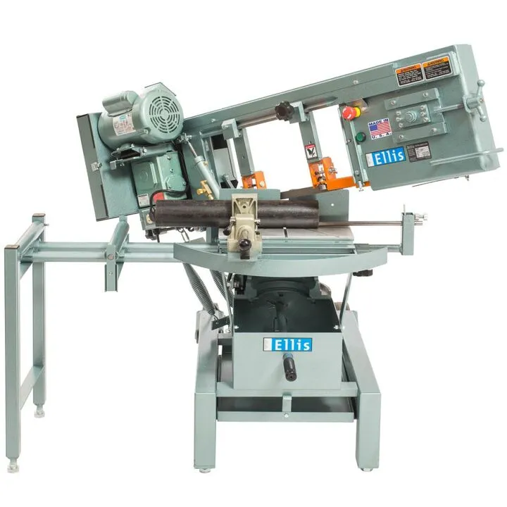 Ellis 10 Ft. 1HP Electric Mitre Band Saw with Dual Roller Support Stand Bundle 4