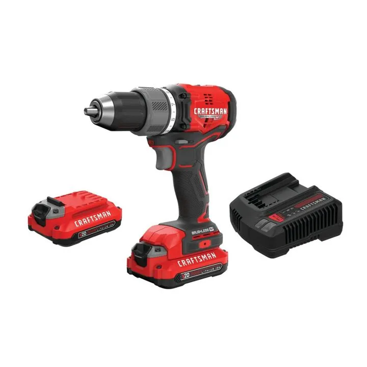 CRAFTSMAN V20 BRUSHLESS RP 1/2 Inch Cordless Drill/Driver Kit - Professional Grade Performance for DIY Enthusiasts