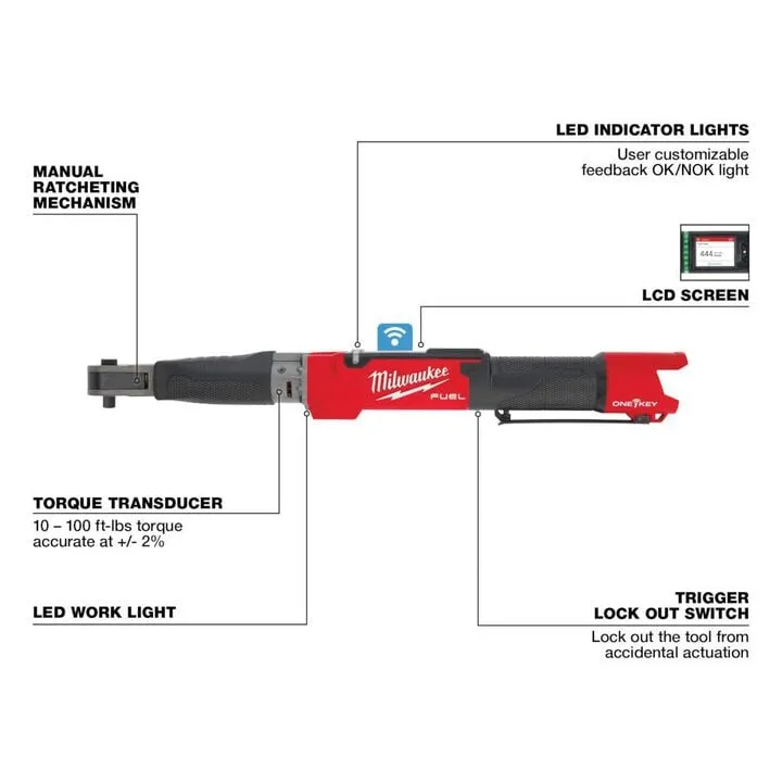 Milwaukee M12 FUEL 3/8-inch Digital Torque Wrench with ONE-KEY (Bare Tool) 3