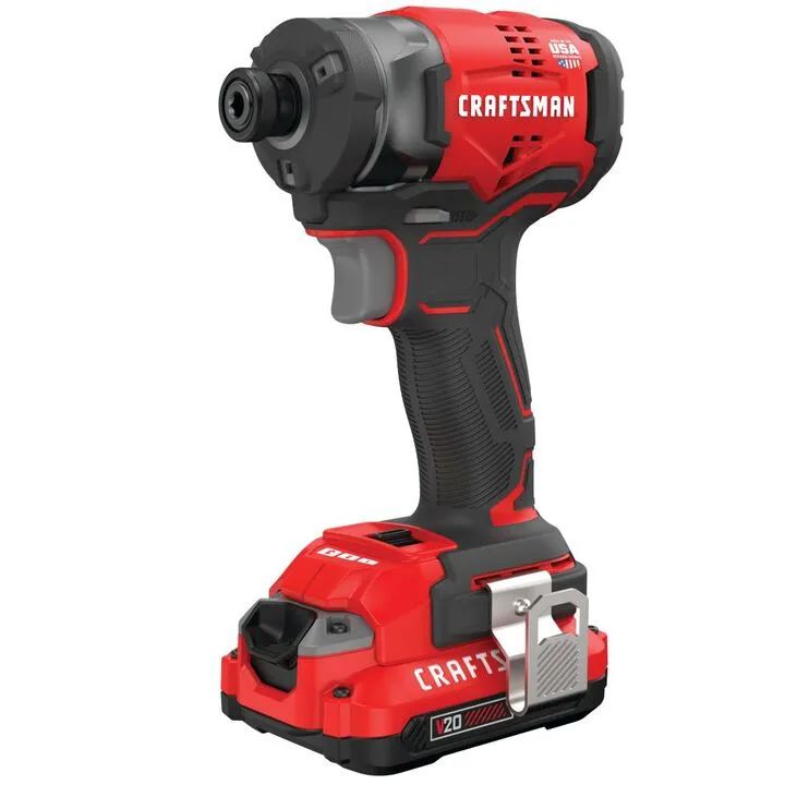CRAFTSMAN V20 Cordless Brushless 1/4-Inch Impact Driver Kit - High-Performance Professional Tooling 1