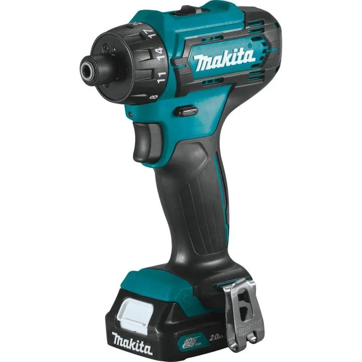 Makita 12V max CXT Lithium-Ion Cordless 1/4 In. Hex Driver-Drill Kit (2.0Ah) 1
