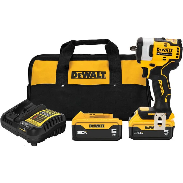DEWALT 20V MAX 3/8in Cordless Impact Wrench with Hog Ring Anvil - Professional Kit