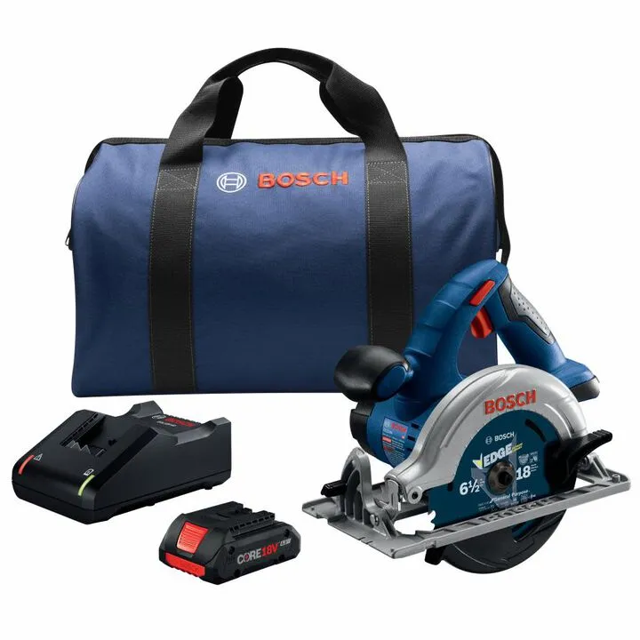 Bosch 18V 6-1/2 Inch Circular Saw Kit with (1) CORE18V 4.0 Ah Compact Battery (US Version)