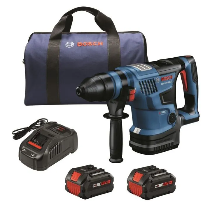 Bosch PROFACTOR 18V Bulldog 1 1/4in Rotary Hammer Kit - High-Performance Cordless Power