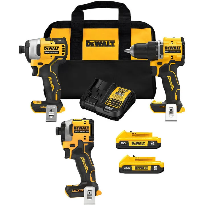 DEWALT 20V ATOMIC 3-Tool Combo Kit - Professional Grade Performance Bundle