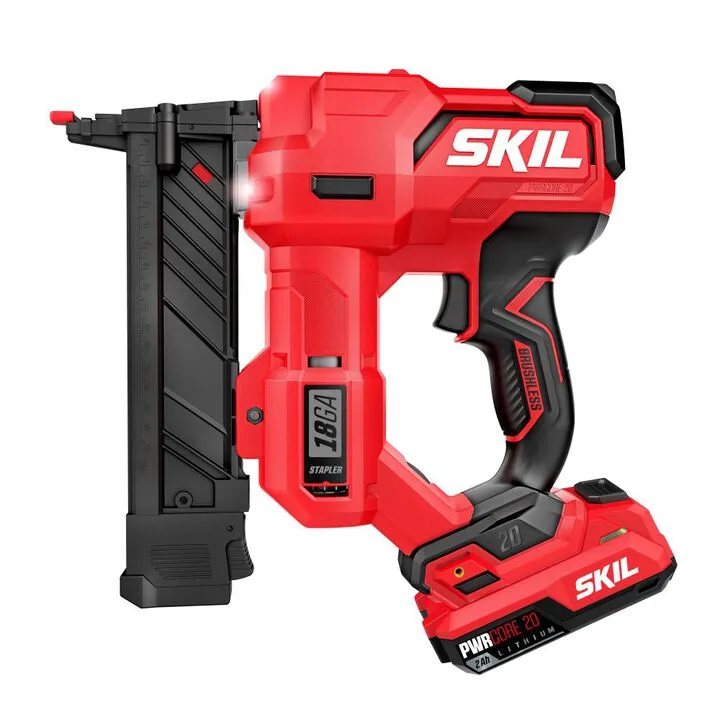 SKIL PWR CORE 20 Brushless 20V 18 Gauge 1/4 Inch Narrow Crown Stapler Kit - Professional Cordless Performance 3