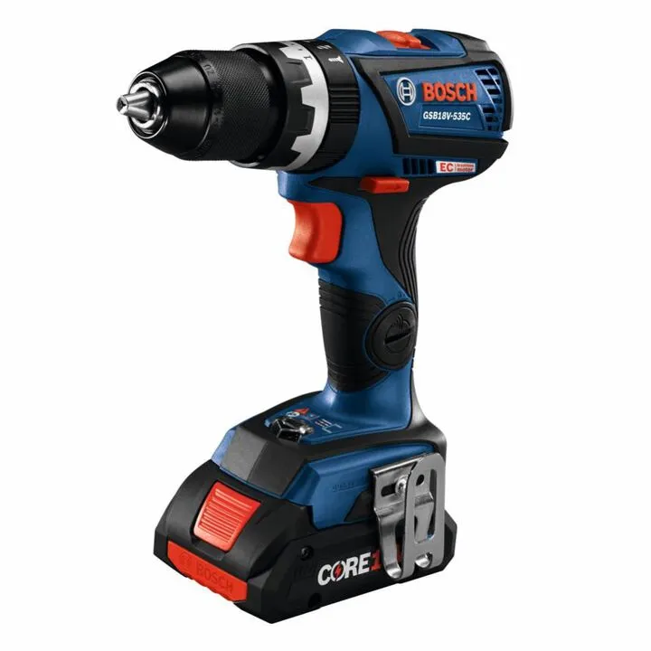 Bosch 18V EC Compact Tough 1/2in Hammer Drill/Driver Kit - Professional Performance Series 4