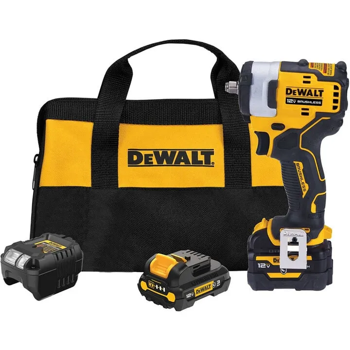 DEWALT 12V MAX Cordless 3/8in Impact Wrench Kit - Compact Power for Precision Tasks